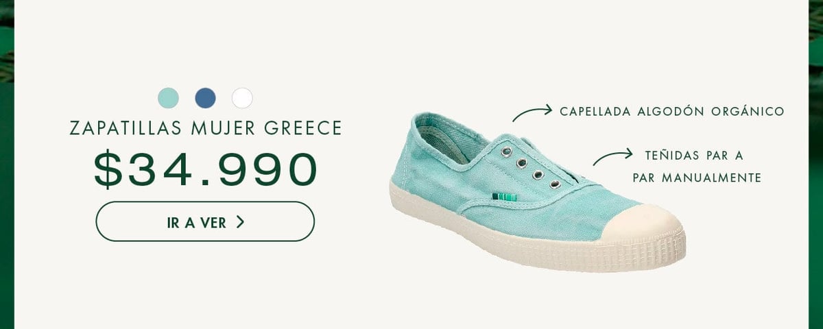 Zapatillas mujer greece $34.990 